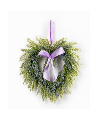 Lavender Twig Heart Wreath Set for Charming Home Decor (Set of 2)
