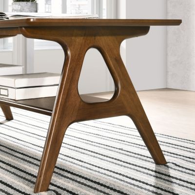 Streamdale Mid-Century Modern Wood End Table with Shelf