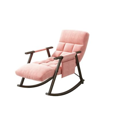 Adjustable Space-Saving Rocking Chair with Iron Frame