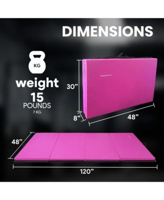 120 x 48" All Purpose Folding Gymnastics Exercise Mat, Pink