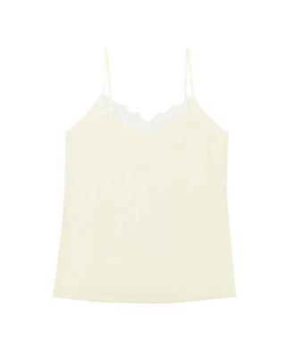 Women's Soft Seamless Camisole with Lace Trim