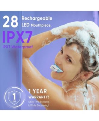 Deluxe 10 Min Teeth Whitening Kit with 28 LED Light, 35% Carbamide Peroxide Teeth Whitening Gel, Helps Remove Years of Stains from Coffee, Soda, Wines, Smoking, Food