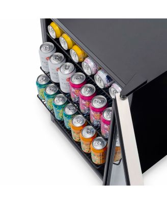 160 Can Freestanding Beverage Fridge in Stainless Steel with Split Shelf and Precision Digital Thermostat
