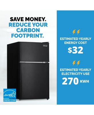 3.1 Cu. Ft. Compact Mini Refrigerator with Freezer in Black