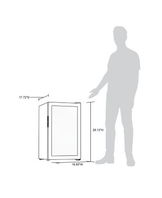 100 Can Beverage Fridge in Stainless Steel