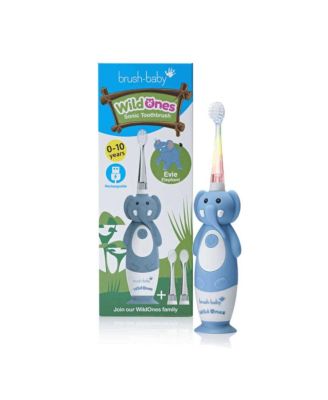 WildOnes Elephant Kids Electric Rechargeable Toothbrush | Childrens Electric Toothbrush | Animal Character Toothbrush