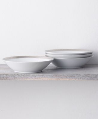 Crestwood Platinum Set of 4 Soup Bowls, Service For 4