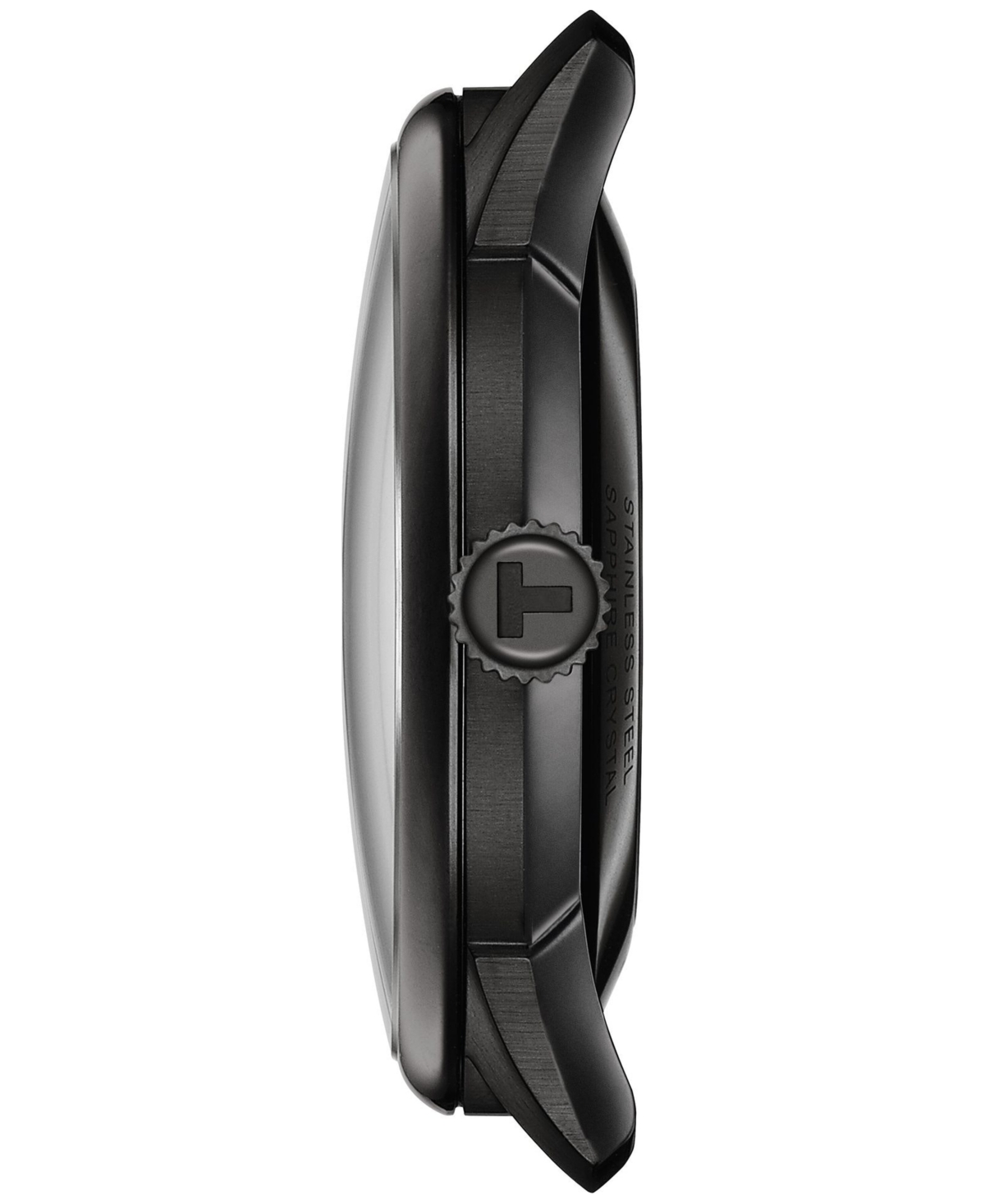 Tissot Men's Swiss Automatic Chemin Des Tourelles Skeleton Black Leather Strap Watch 40mm In No Color