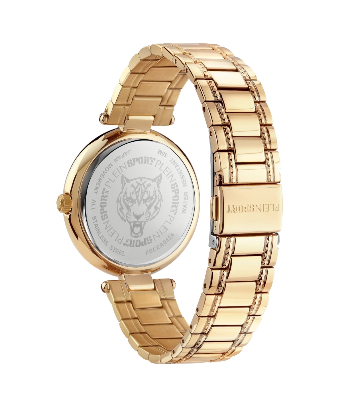 Plein Sport Women's Opium 2 Hand Quartz Ip YellowBracelet 38mm - Gold