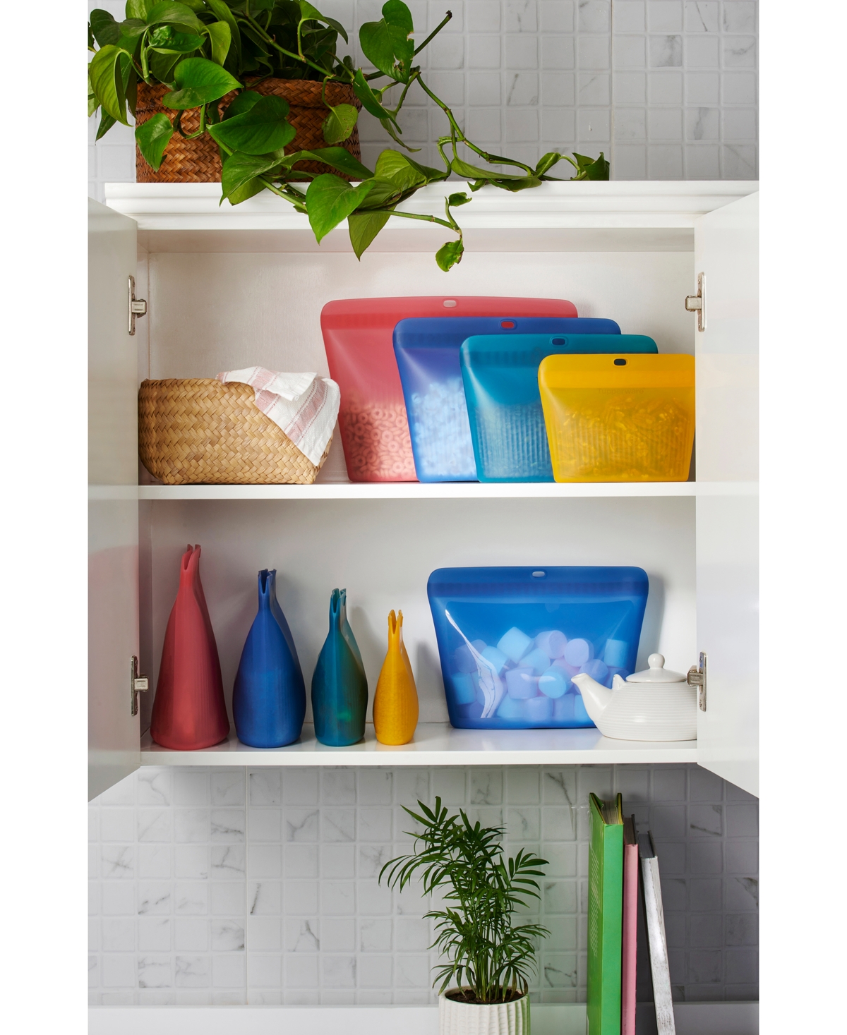 Tupperware 4-pc. Ultimate Silicone Storage Bag Set In Multi