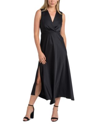 Sam Edelman - Women's V-Neck Asymmetric-Hem A-Line Dress