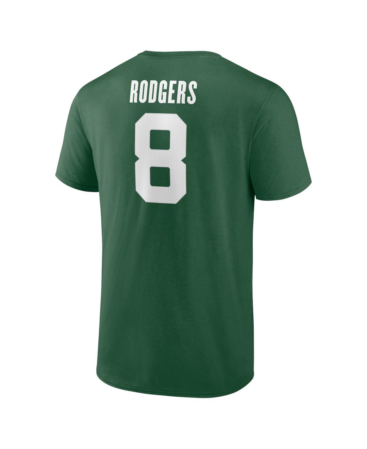 Fanatics Men's Aaron RodgersNew York Jets Player Icon Name Number T-Shirt - Green