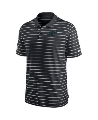 Men's Black Carolina Panthers Sideline Lock Up Victory Performance Polo