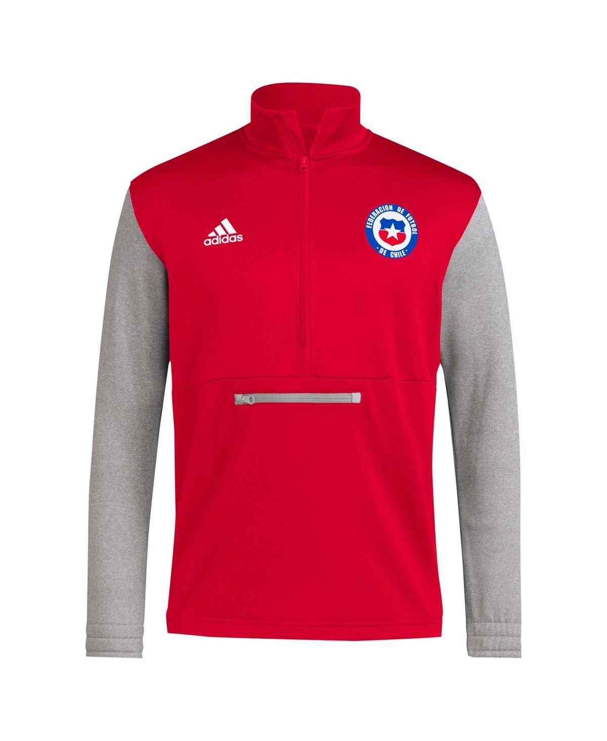 Adidas Men'sChile National Team Aeroready Half-Zip Top - Red