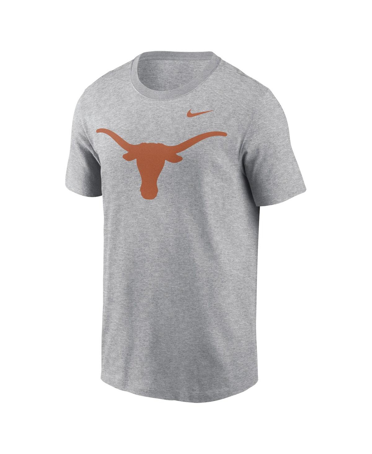 Nike Heather Gray Texas Longhorns Primetime Evergreen Logo T-shirt In Gray