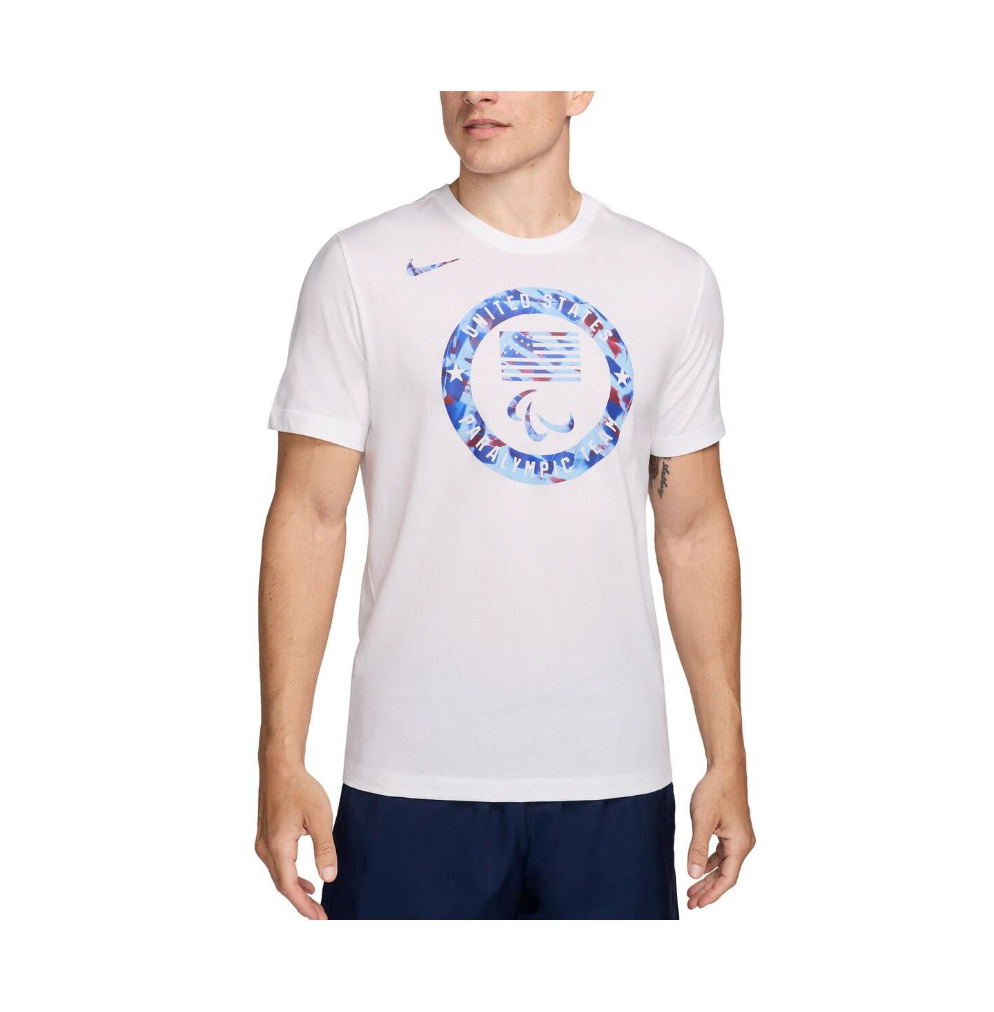 Мужская футболка Nike White U.S. Paralympics Puck Club — фото 1