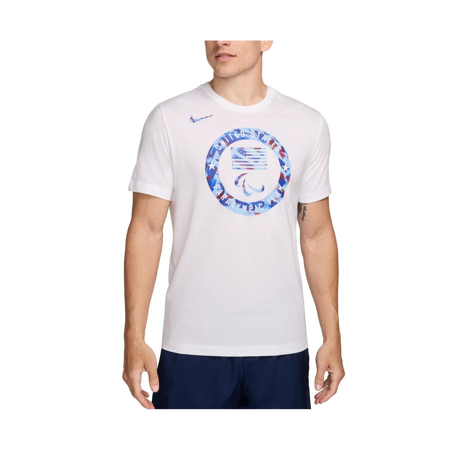 Men's White U.S. Paralympics Puck Club T-Shirt