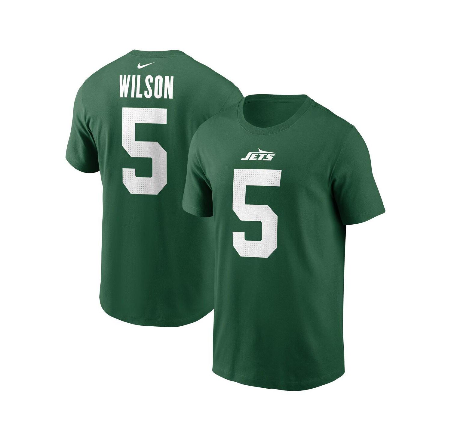 Men's Garrett Wilson Green New York Jets Name & Number T-Shirt