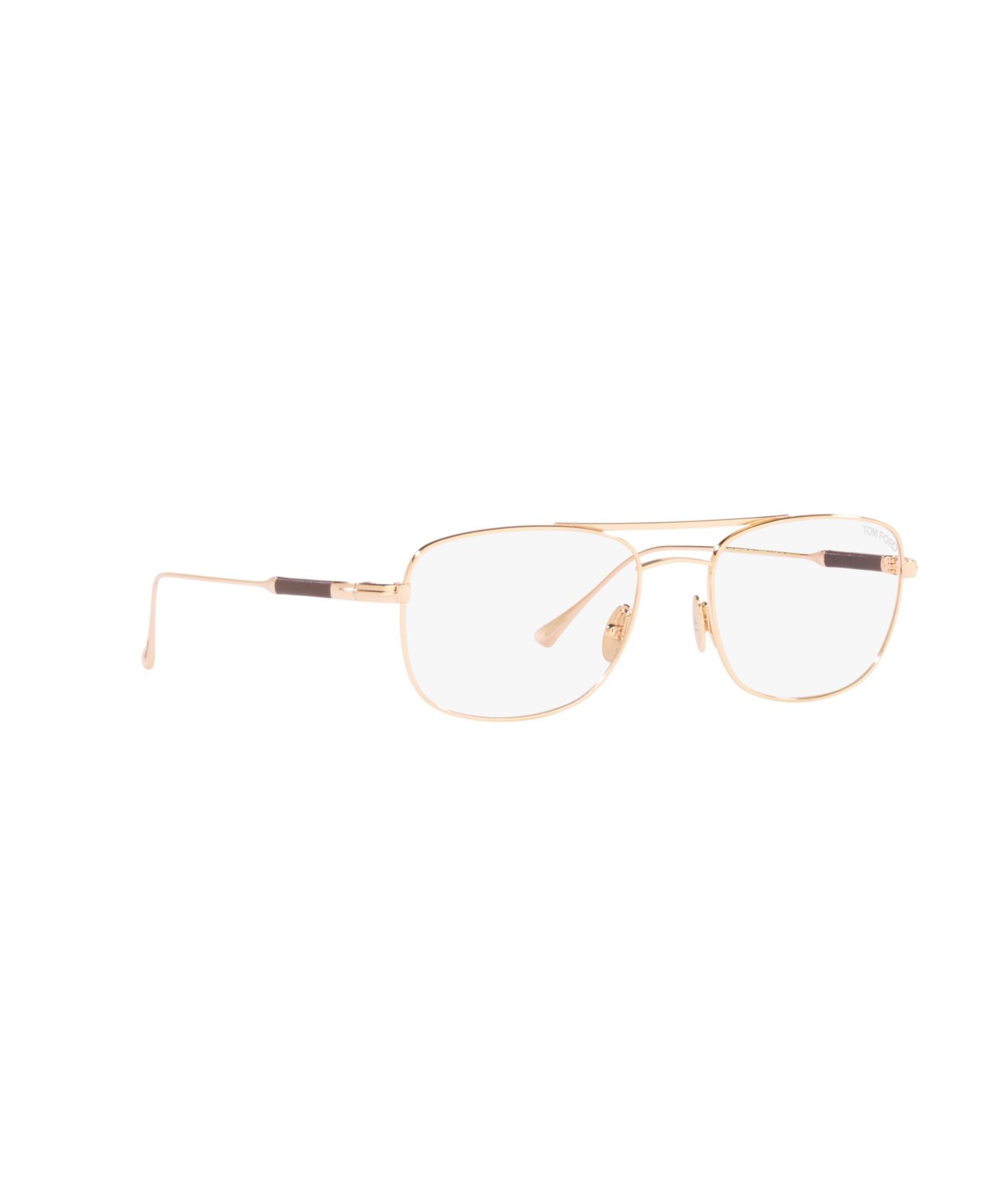 Мужские очки Tom Ford Man Square Titanium FT5848-P Eyeglasses, цвет: Золотой розовый — фото 7