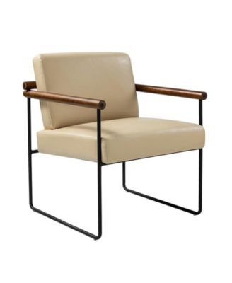 Modern Arm Chair with Sturdy Metal Tube Side