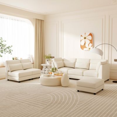 5 - Piece Upholstered Sectional, Sofa Set