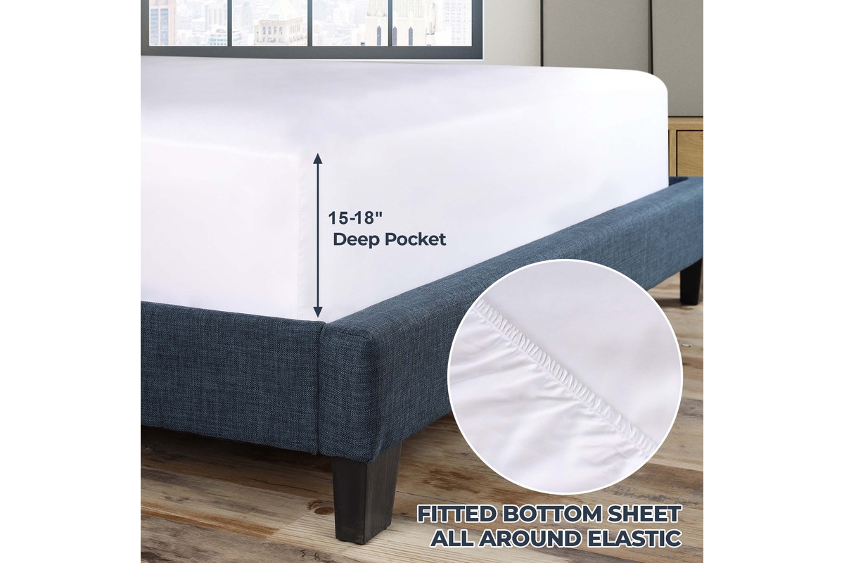 Superior Egyptian Cotton 1000 Thread Count Embroidered Bed Sheet Set, - White-white