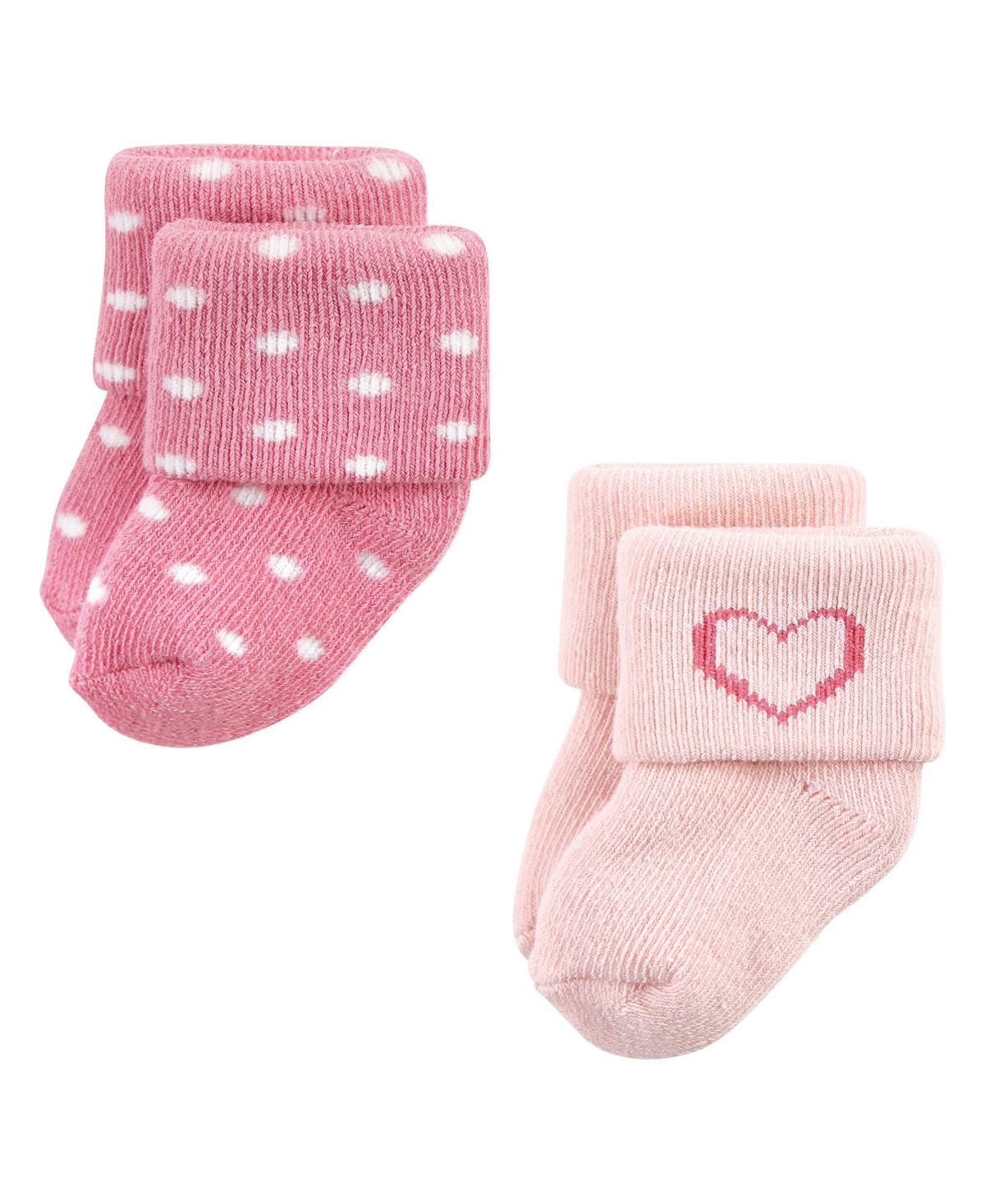Hudson Baby Baby Girls Cotton Rich Newborn and Terry Socks,- Modern rainbow