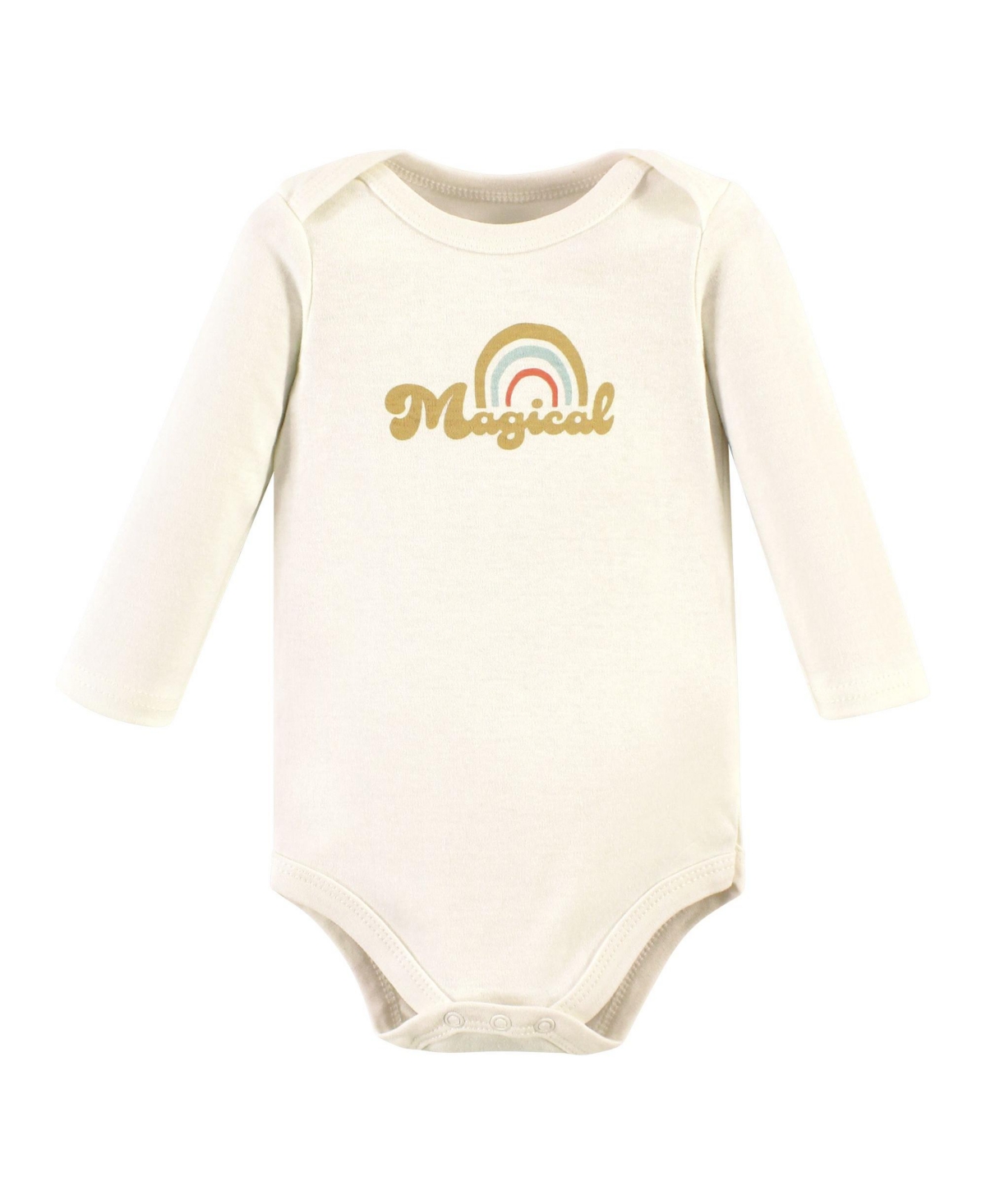 Hudson Baby Baby Girls Cotton Bodysuit, Pant and Shoe Set,- Magical rainbow long sleeve