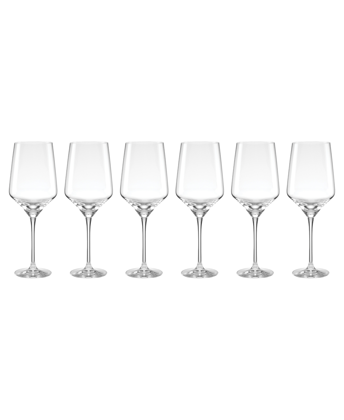 Lenox Tuscany Classics Angled Optic Wine Glasses, Set Of 6 In Clear