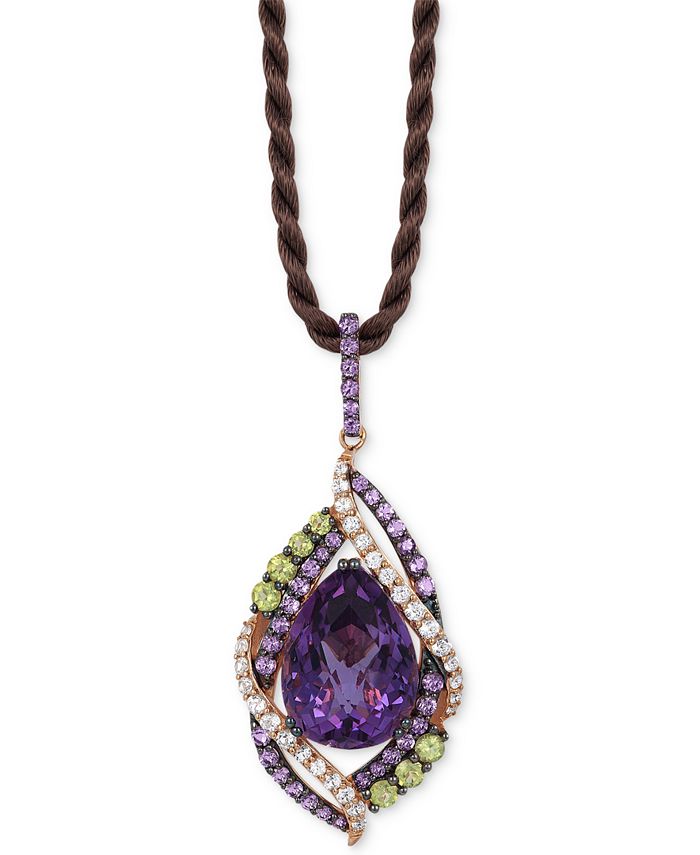 Le Vian Crazy Collection Multi Stone Pendant Necklace 14 ct