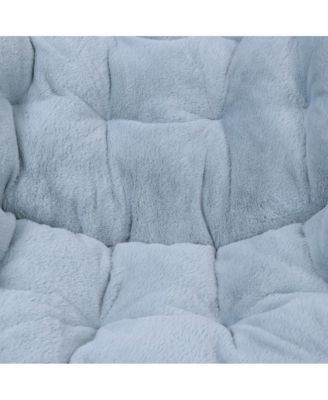 Aisling Oversized Folding Saucer Chair And Ottoman For Dorm, Bedroom