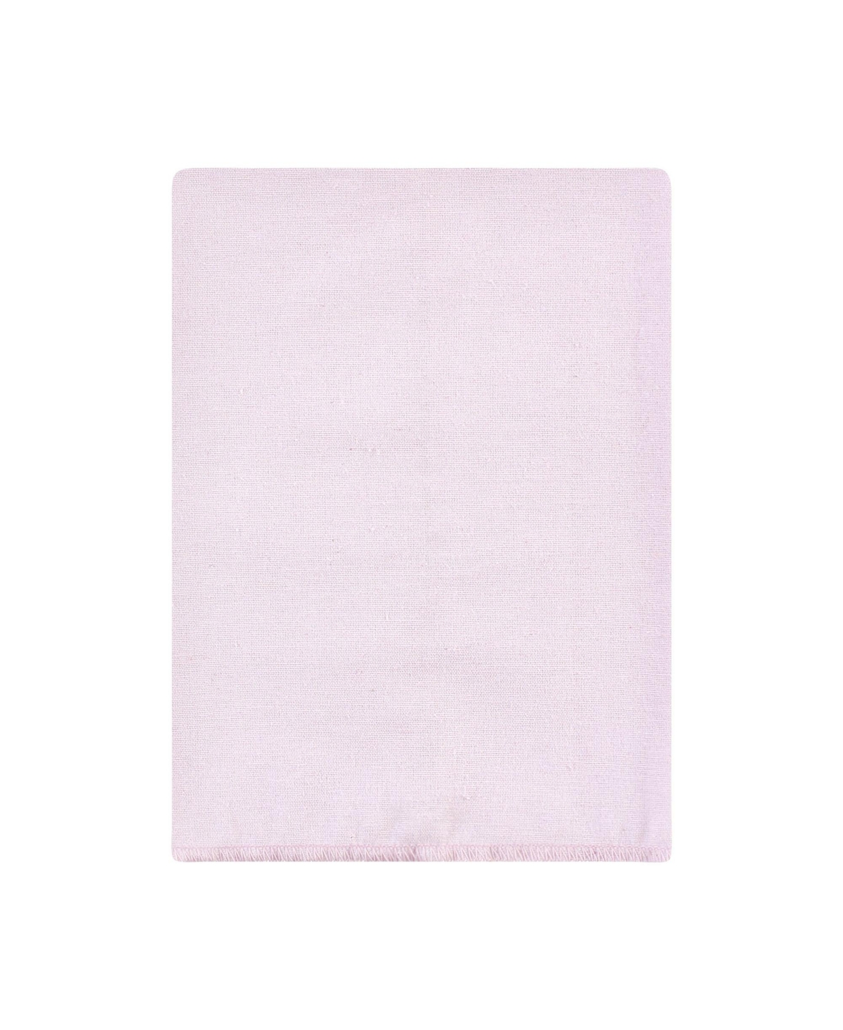 Hudson Baby Infant Girl Cotton Flannel Burp Cloths Bundle, One Size - Lilac elephants