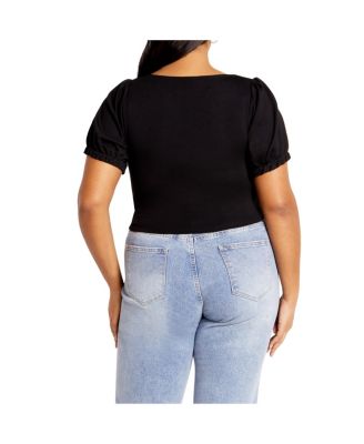 Women's Corset Puff Top