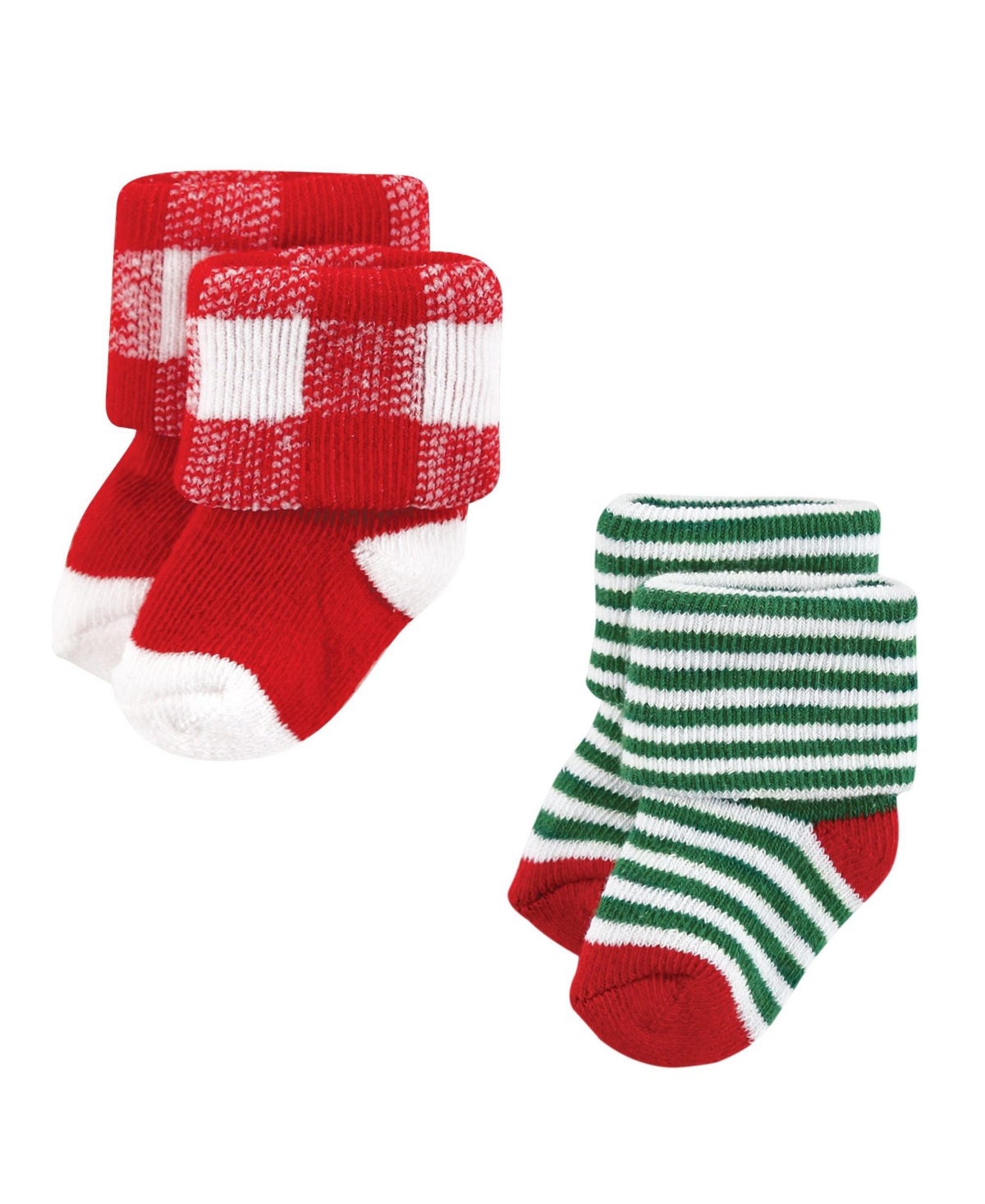 Hudson Baby Baby Boys Cotton Rich Newborn and Terry Socks, 12 Days Of Christmas Santa - 12 days of christmas santa