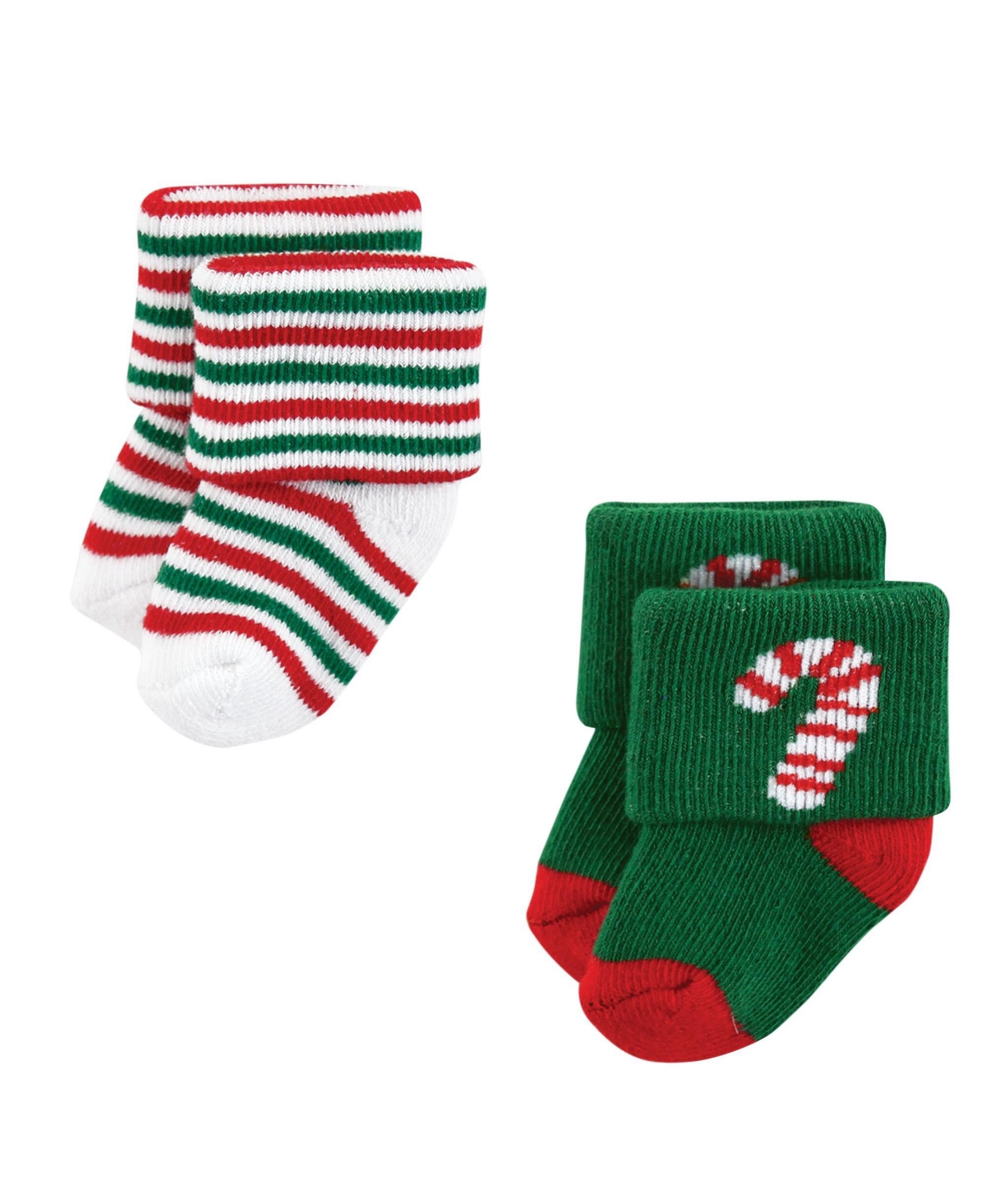 Hudson Baby Baby Boys Cotton Rich Newborn and Terry Socks, 12 Days Of Christmas Santa - 12 days of christmas santa