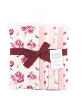 Girls 14Pc Burp Cloths and Receiving Blankets