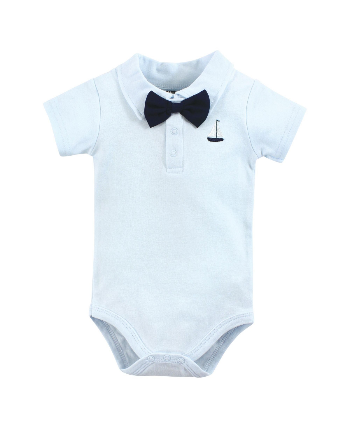 Hudson Baby Baby Boys Cotton Bodysuits,- Sailboat polo