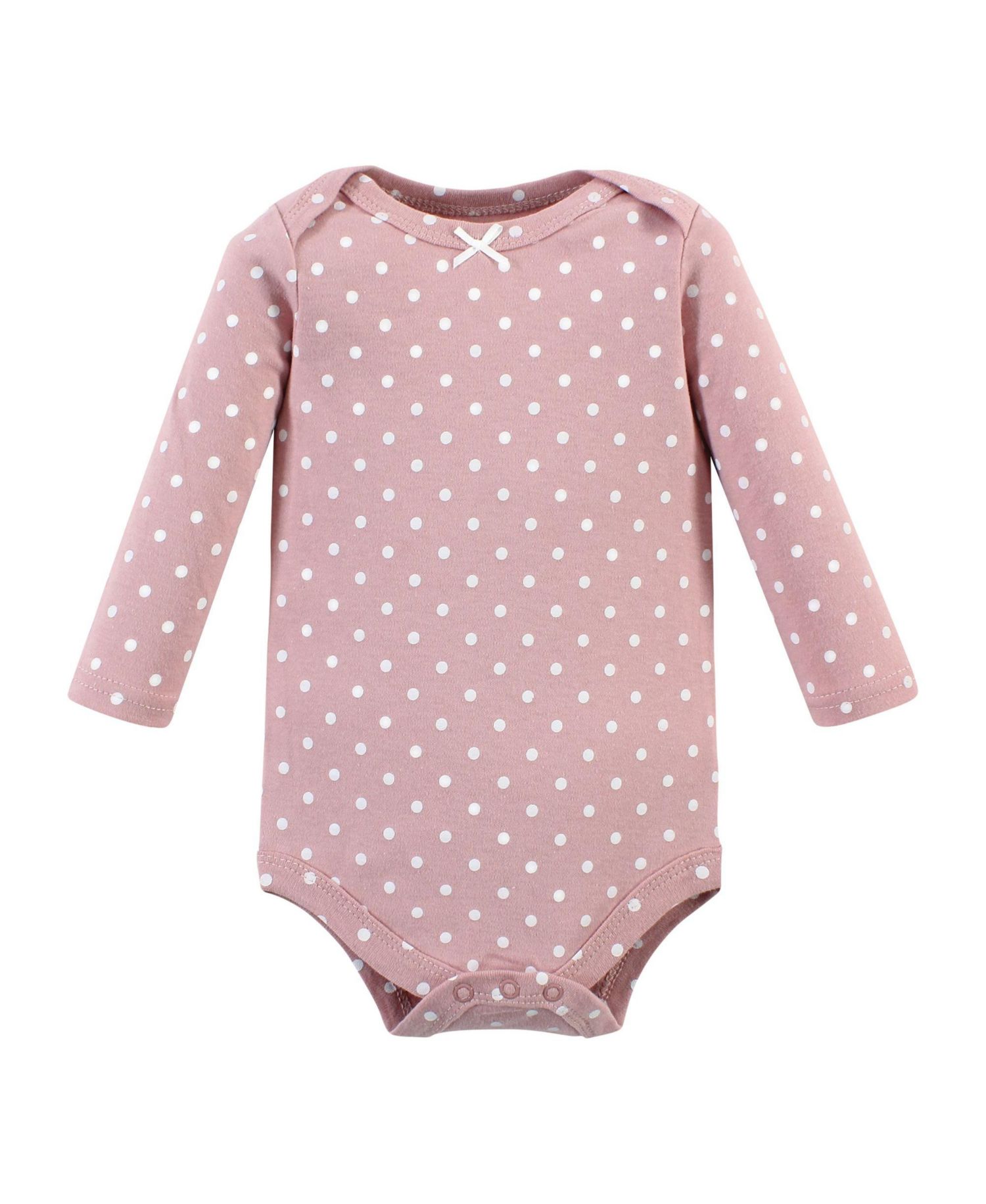 Baby Girls Cotton Long-Sleeve Bodysuits 3-Pack