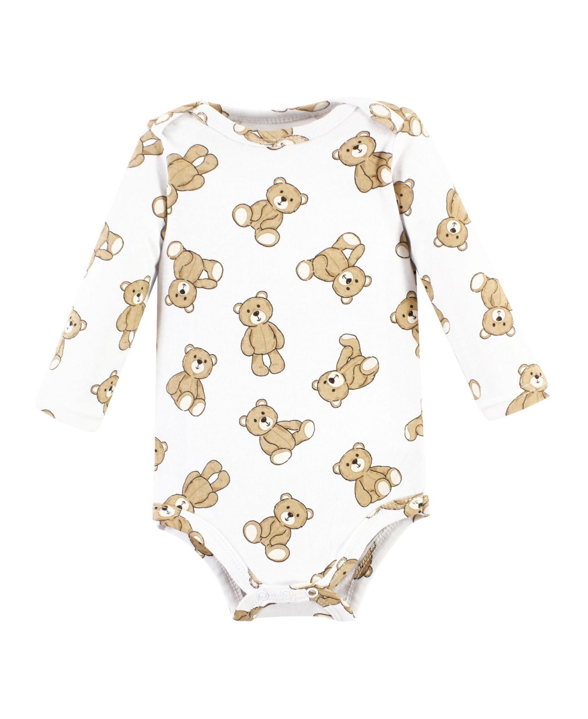 Hudson Baby Baby Boys Cotton Long-Sleeve Bodysuits, 5-Pack - Teddy bears 5-pack