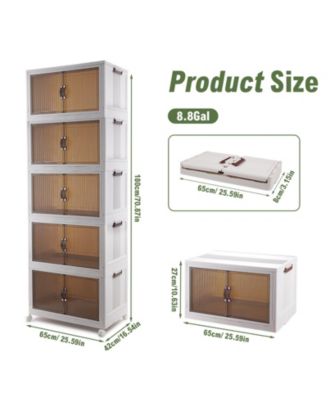 Collapsible 5-Layer Plastic Storage Bin