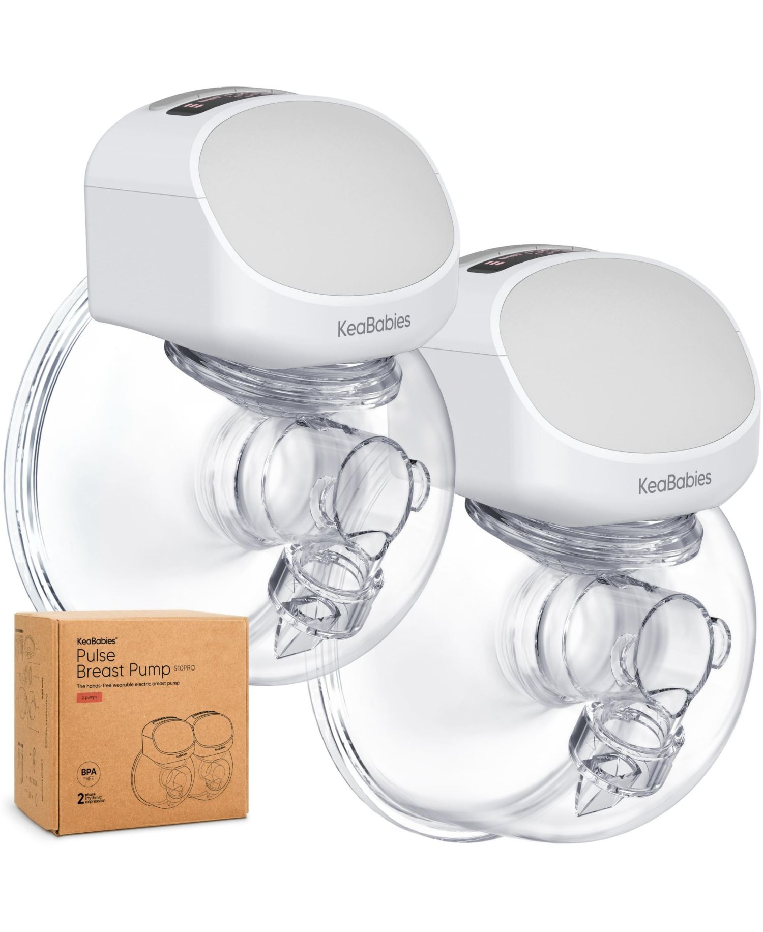 Pulse S10 Pro Breast Pump, Hands Free Double Electric Breast Pumps, Wearable Breastfeeding Pump Portable, 24mm Flange