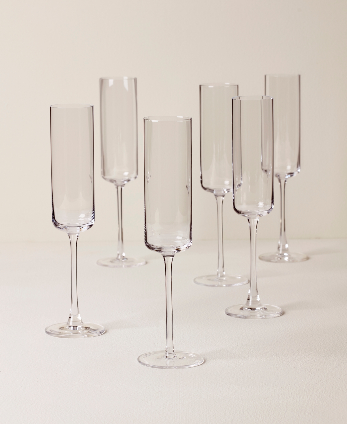 Lenox Tuscany Classics Straight Flutes, Set Of 6 In Clear