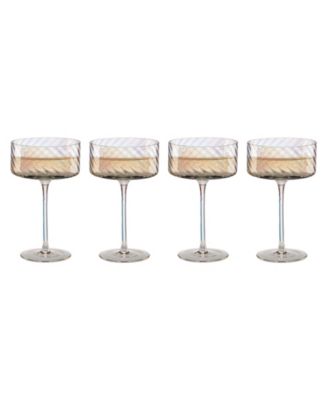 Tuscany Classics Iridescent Coupes, Set Of 4