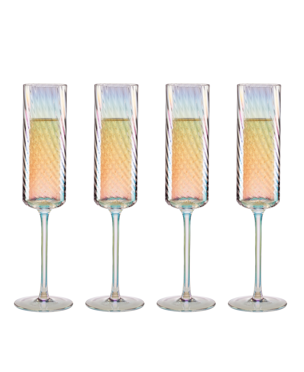 Lenox Tuscany Classics Iridescent Flutes, Set Of 4 In Clear