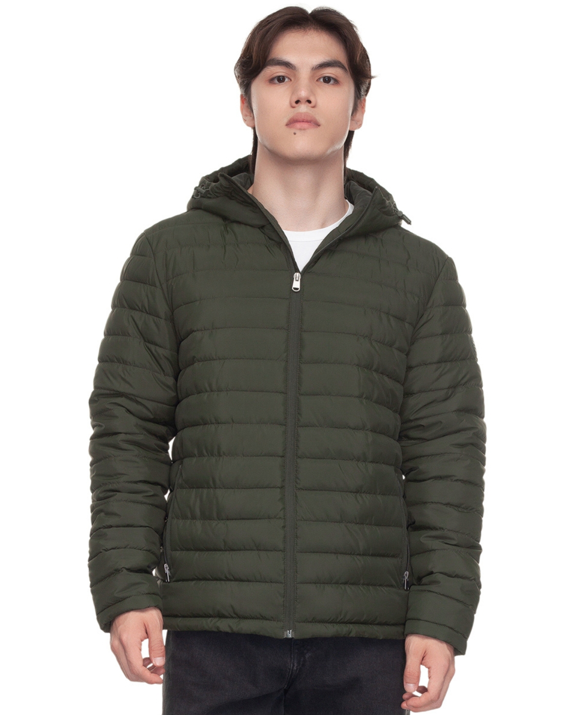 Men's Midweight Puffer Jacket - Olive