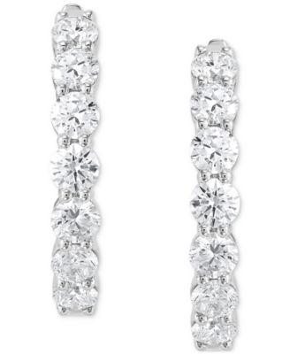 Lab Grown Diamond Small Hoop Earrings (2 ct. t.w.) in 14k White or Yellow Gold