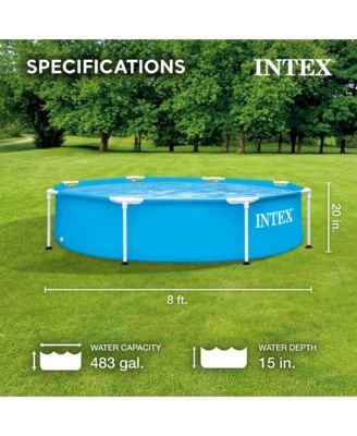 28205EH 8' X 20" Rust Resistant Durable Steel Metal Frame Swimming Pool