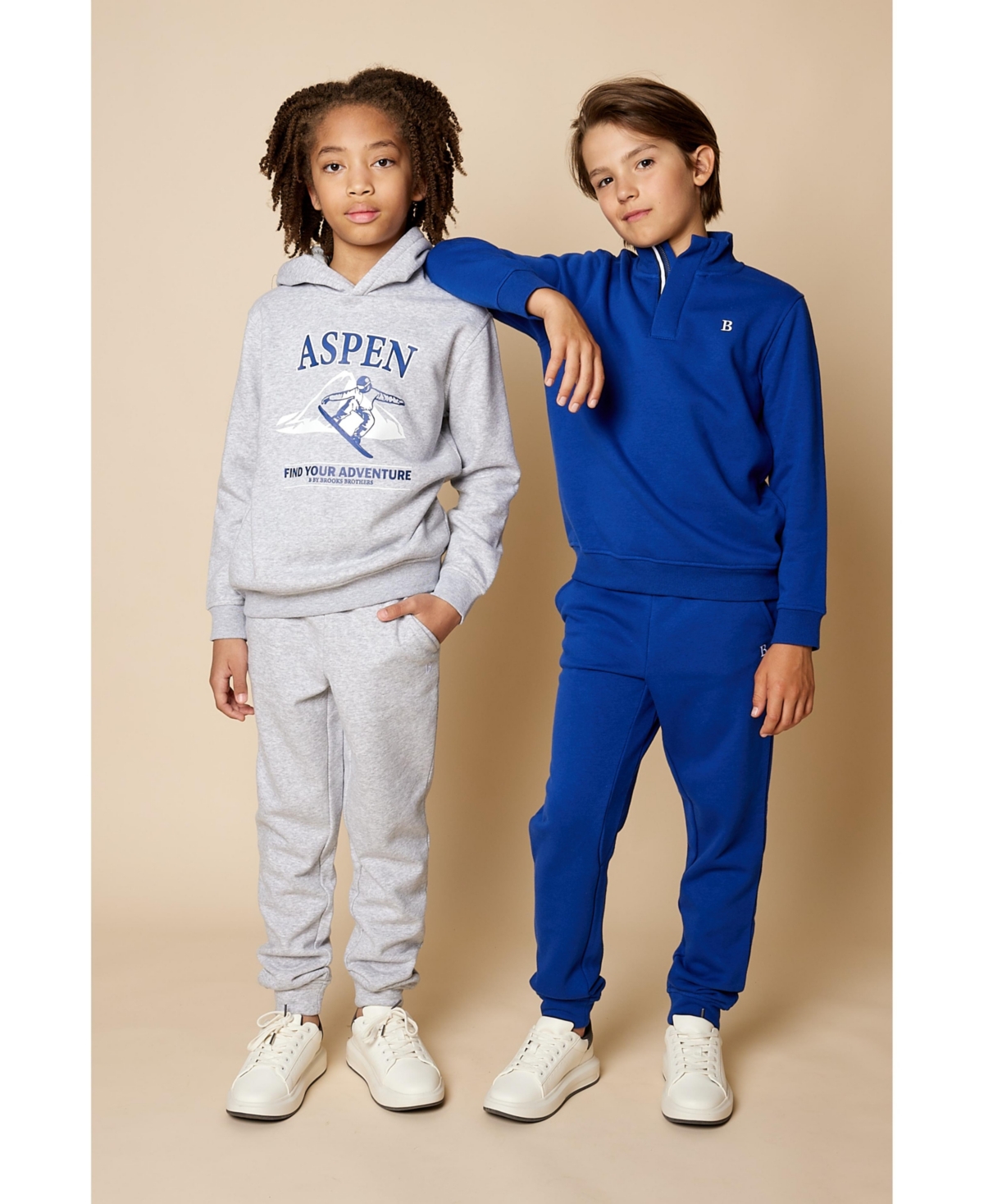 B by Brooks Brothers Big Boys Quarter-Zip Sweatshirt