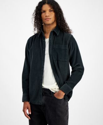 Sun + Stone - Men's Long Sleeve Button-Front Corduroy Shirt