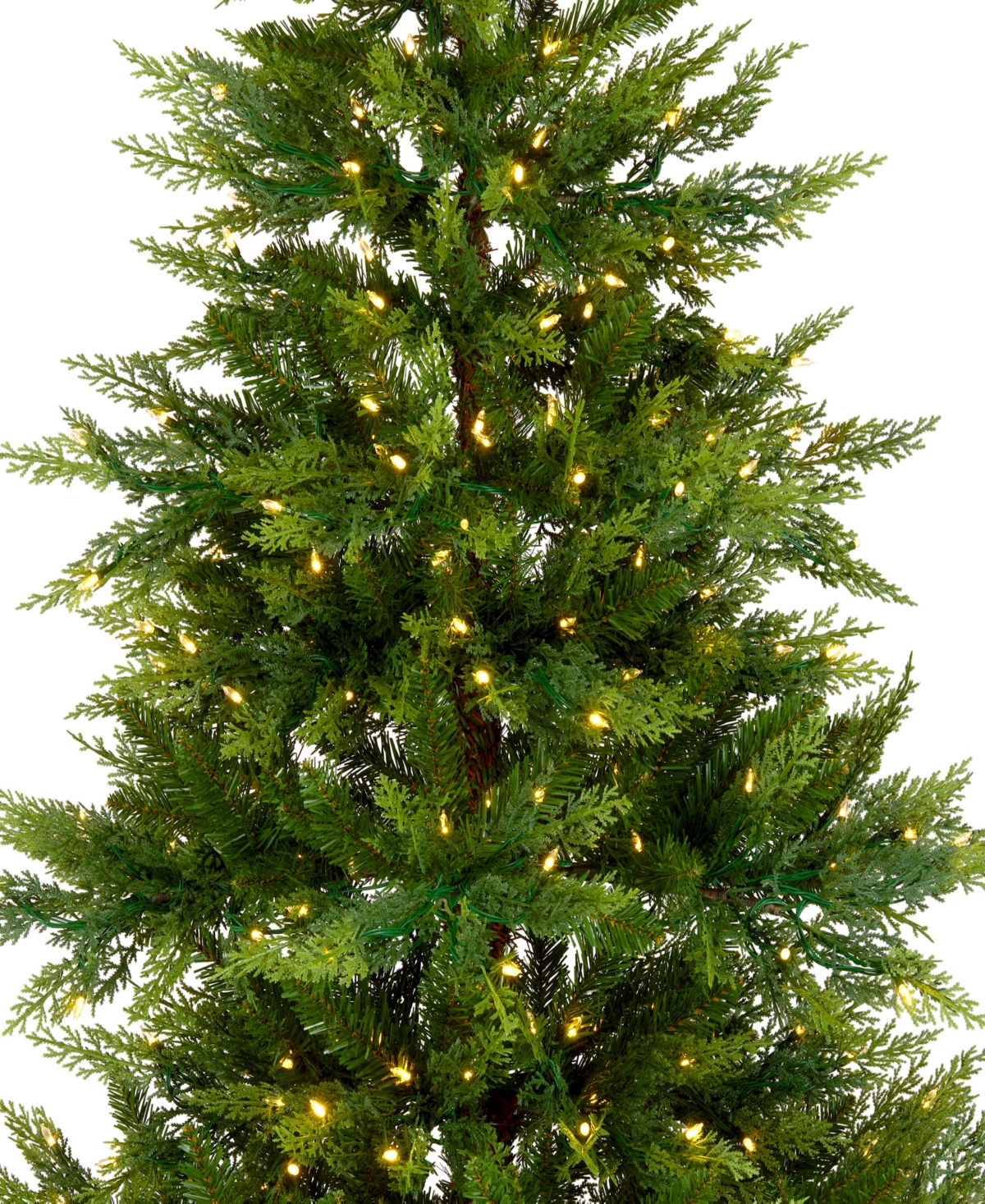 National Tree Company Festive Fern Hinged Tree, 7.5 Feet. In Green